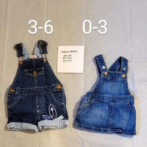 Jean Shorts/Skirt Overalls